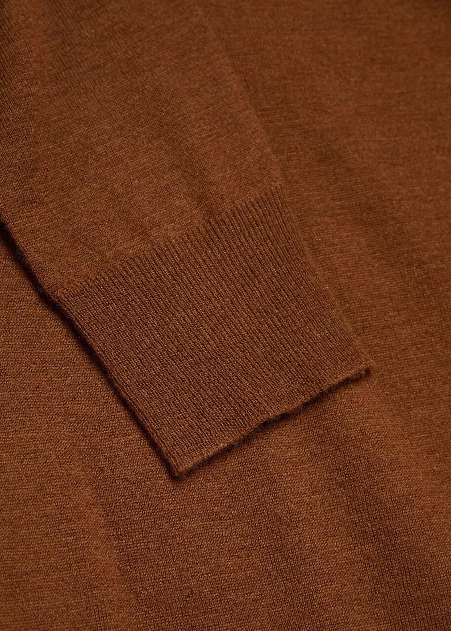 Joseph Mock-neck Cashmere top Rust