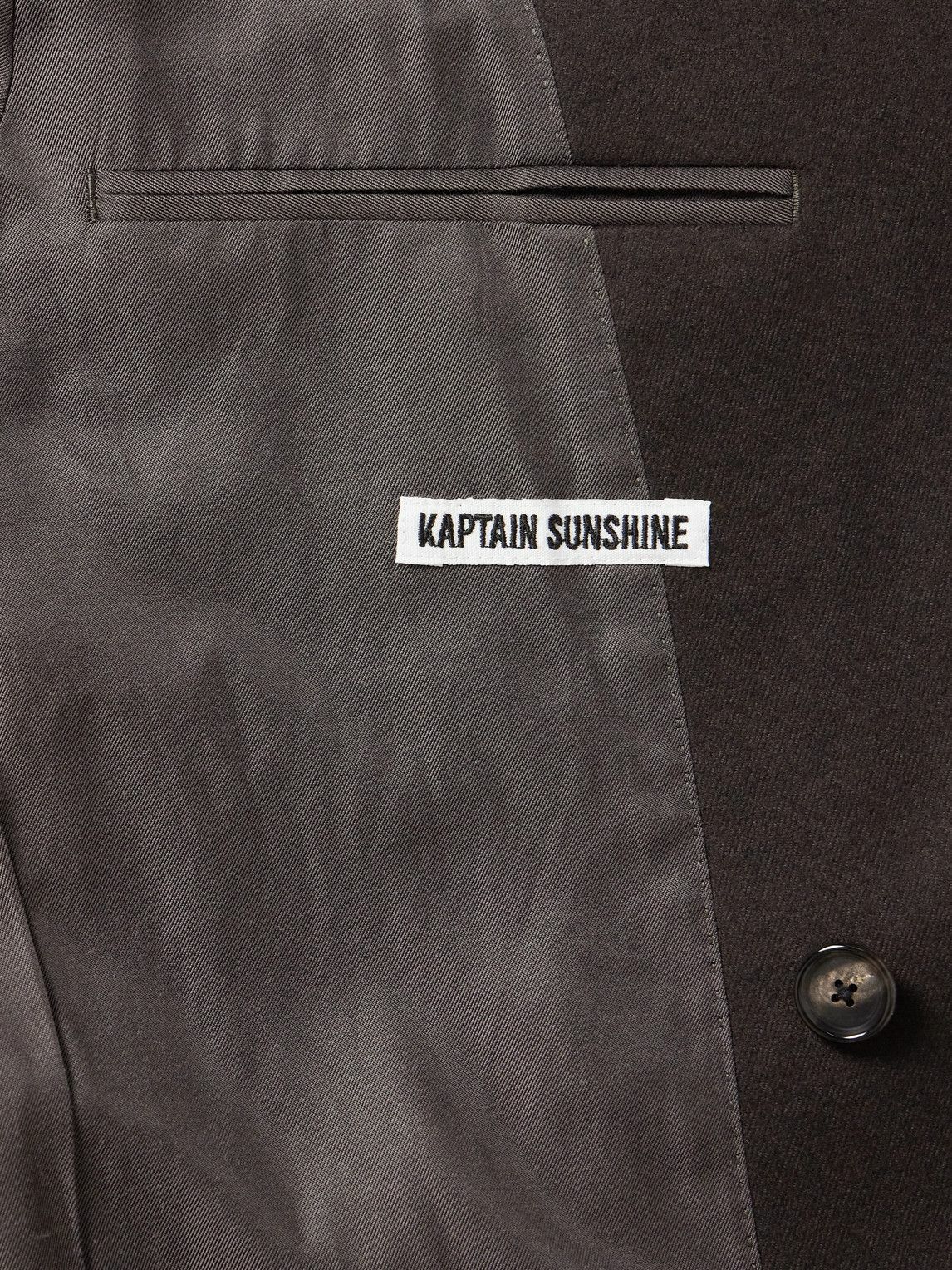 Kaptain Sunshine Summer Wool Zip Blouson in Khaki Plaid