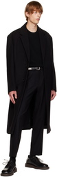 Solid Homme Black Tapered Trousers