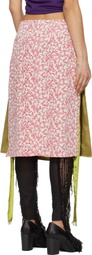 Edward Cuming Green & Red 'Scratch The Itch' Flappy Midi Skirt
