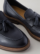 Brunello Cucinelli - Full-Grain Leather Tasseled Loafers - Blue