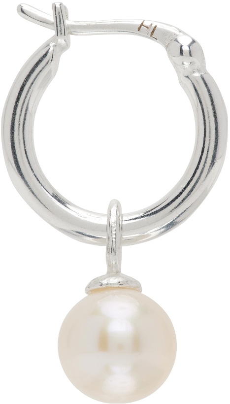 Photo: Hatton Labs Silver & White Pearl Hoop Earring