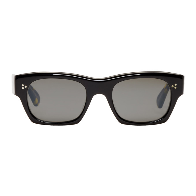 Photo: Oliver Peoples Black and Tortoiseshell Isba Sunglasses