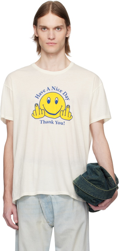 Photo: R13 Off-White 'Have A Nice Day' Relaxed T-shirt