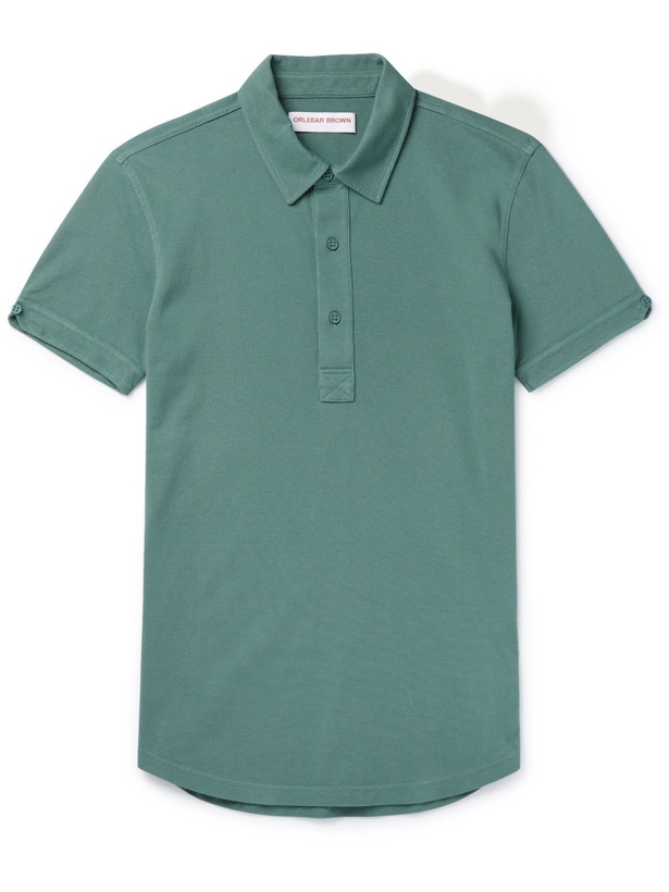 Photo: ORLEBAR BROWN - Sebastian Cotton-Piqué Polo Shirt - Green