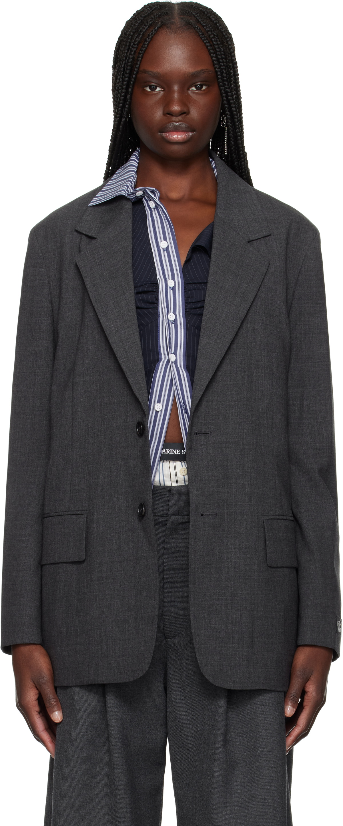 We11done Gray Wool Blazer