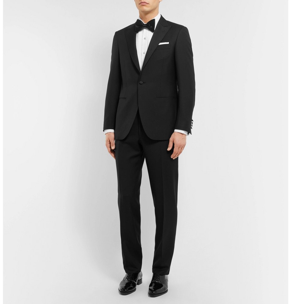 Canali satin-trim single-breasted suit - Neutrals