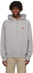 AMI Paris Gray Ami de Cœur Hoodie