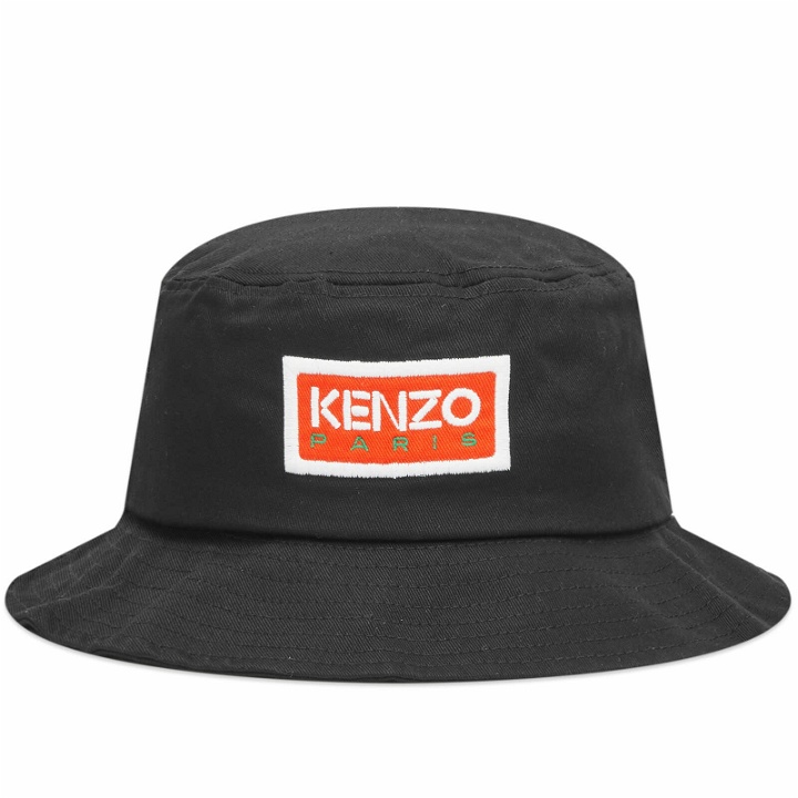Photo: Kenzo Paris Men's Kenzo Patch Logo Bucket Hat in Black