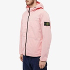 Stone Island Men's Supima Cotton Twill Stretch Hooded Jacket in Pink