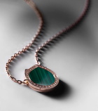 Repossi Antifer 18kt rose gold pendant necklace with malachite and diamonds