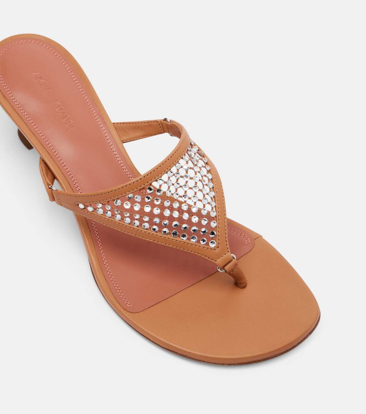 Amina Muaddi Cameron 45 embellished thong sandals