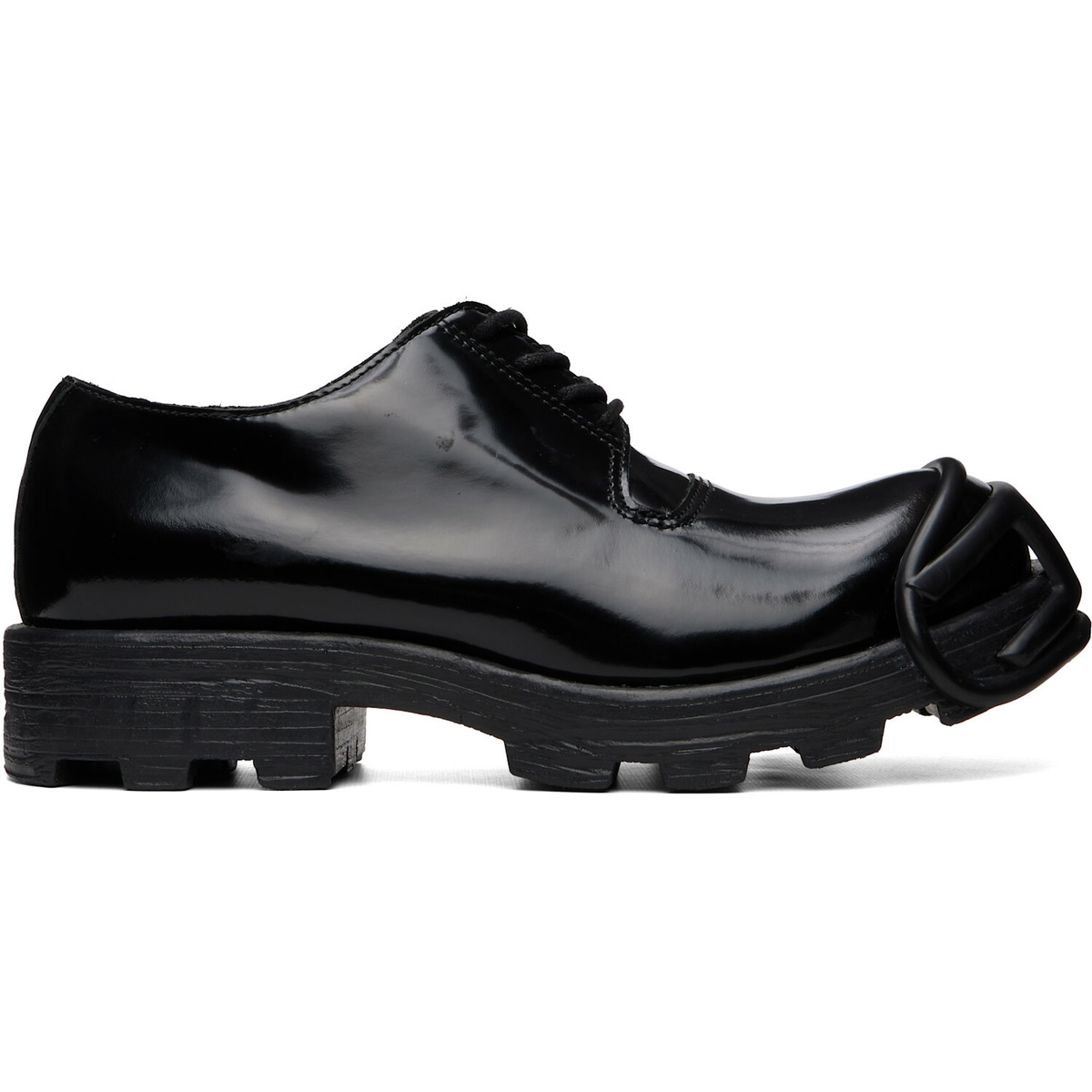 Diesel Black D-Hammer-Leather Lace-Up Oxfords