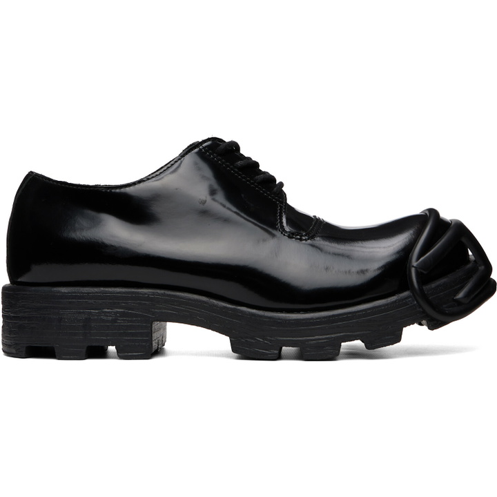 Photo: Diesel Black D-Hammer-Leather Lace-Up Oxfords