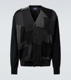 Comme des Garçons Homme Patchwork wool cardigan