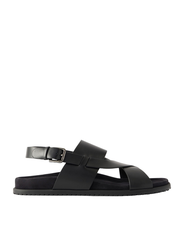 Photo: Dolce&Gabbana - Buckled Leather Sandals - Black