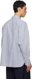 LE17SEPTEMBRE Navy Printed Striped Shirt