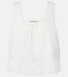 Montce Lace-trimmed cotton crop top