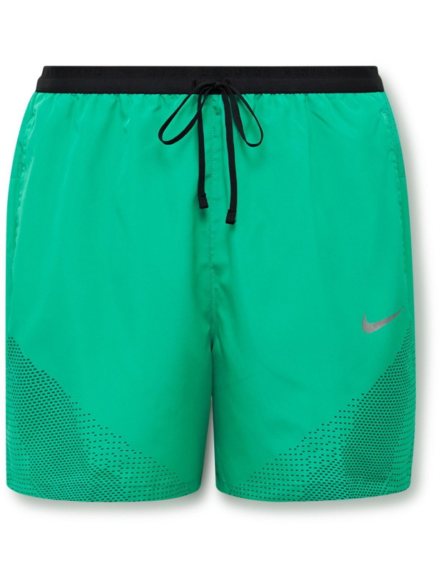 Photo: Nike Running - Run Division Flex Stride Straight-Leg Dri-FIT Drawstring Shorts - Green