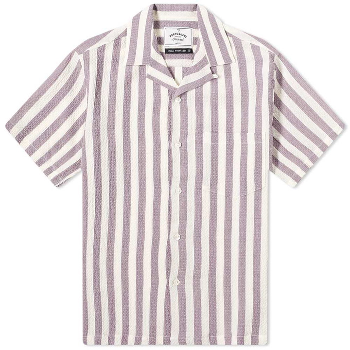 Photo: Portuguese Flannel Lavanda Stripe Vacation Shirt