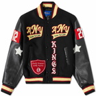 Awake NY Corazon Varsity Jacket in Black