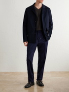 Slowear - Incotex Tapered Cashmere-Flannel Drawstring Trousers - Blue
