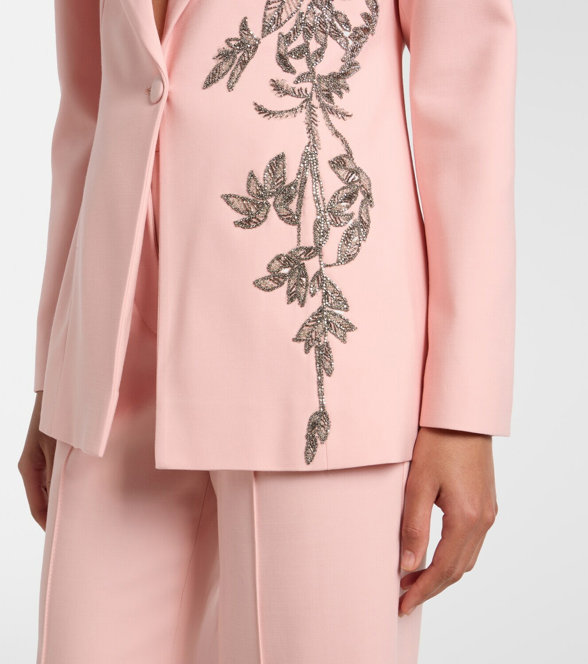 Costarellos Lesia embellished wool-blend blazer