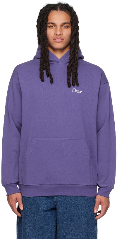 Photo: Dime Purple Embroidered Hoodie