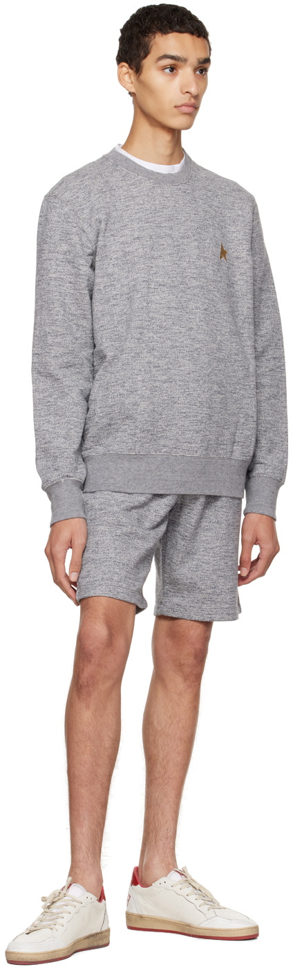 Golden Goose Gray Graphic Shorts