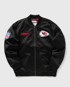 Mitchell & Ness NFL TEAM LEADER SATIN BOMBER VINTAGE LOGO KANSAS CITY CHIEFS Black Mens Bomber Jacket