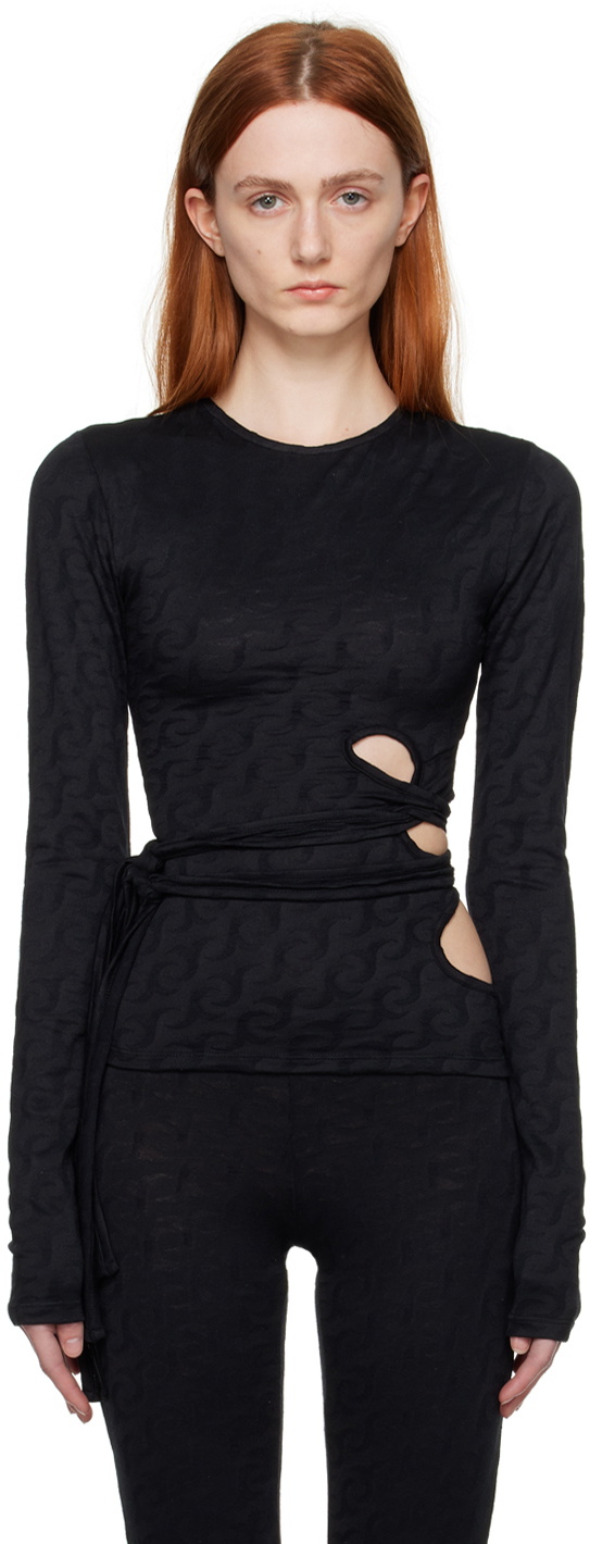 Jade Cropper SSENSE Exclusive Black Long Sleeve T-Shirt