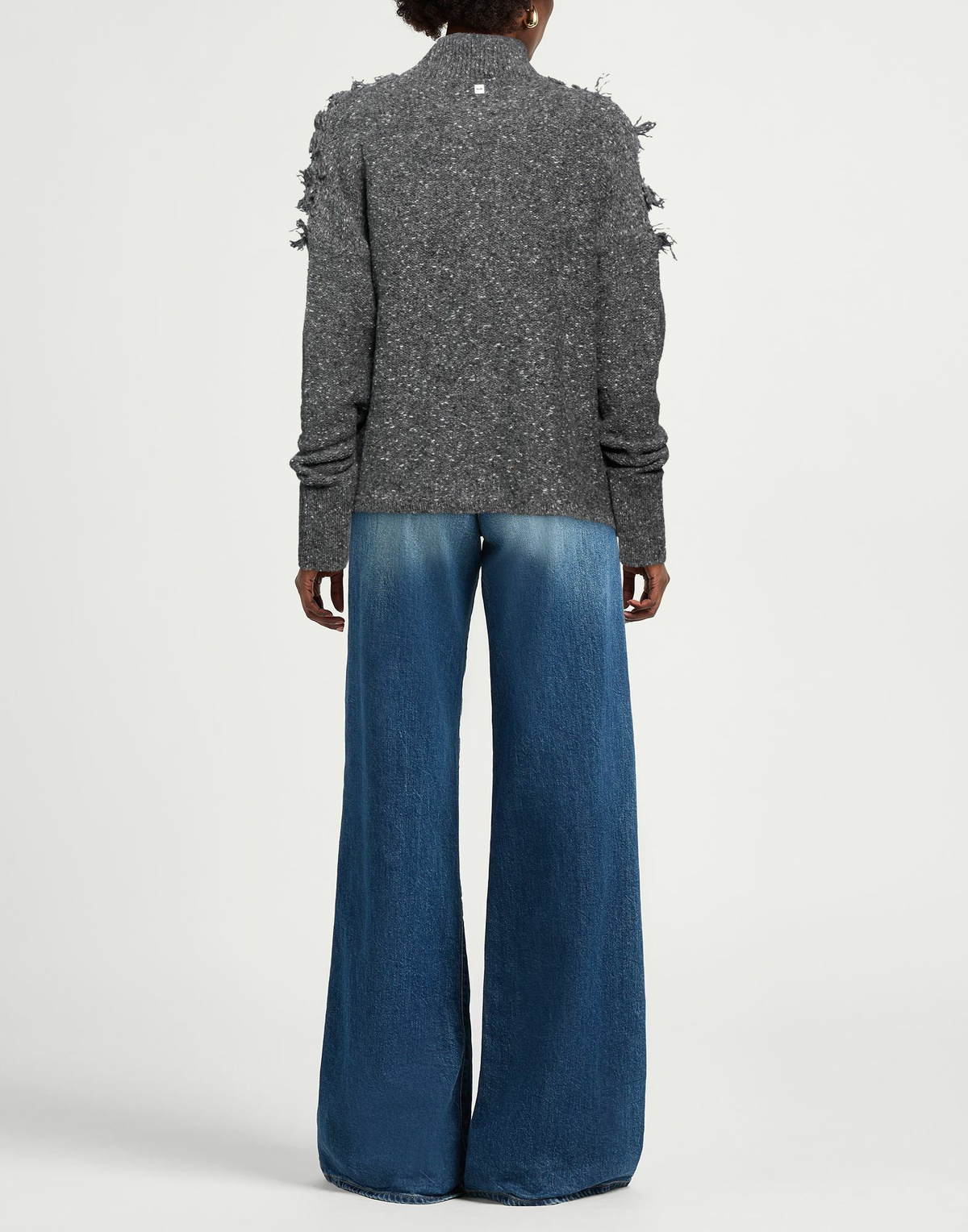 Manila Grace Womens Turtleneck Charcoal