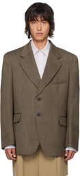 Hed Mayner Brown Herringbone Blazer