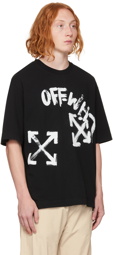 Off-White Black Paint Script Over Skate T-Shirt
