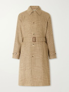 Polo Ralph Lauren - Houndstooth Wool, Silk and Linen-Blend Coat - Neutrals