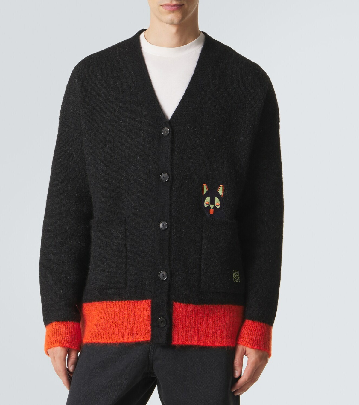 Loewe x Louis Wain mohair-blend cardigan