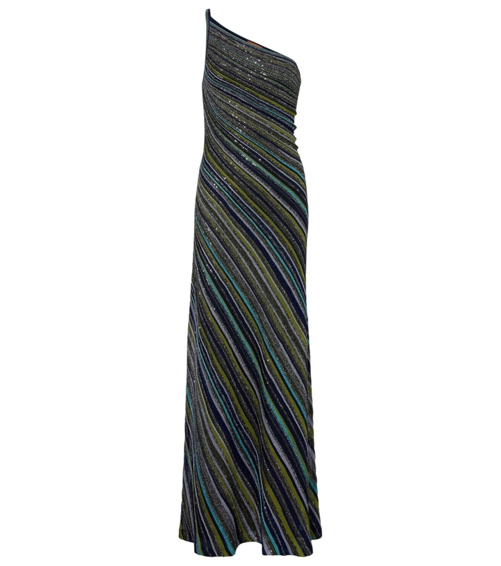 Photo: Missoni Sequined one-shoulder lamé maxi dress