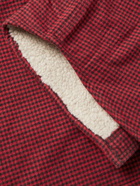RRL - Vermont Faux Shearling-Lined Buffalo-Checked Cotton-Flannel Shirt - Red