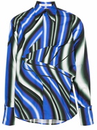 Bianca Saunders Blue Trip Graphic-Print Shirt