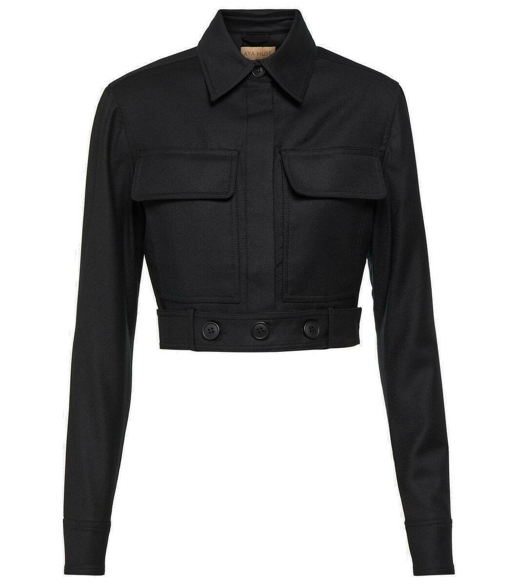 Aya Muse Myca cropped wool jacket Aya Muse