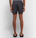 Fendi - Slim-Fit Short-Length Logo-Print Swim Shorts - Men - Navy