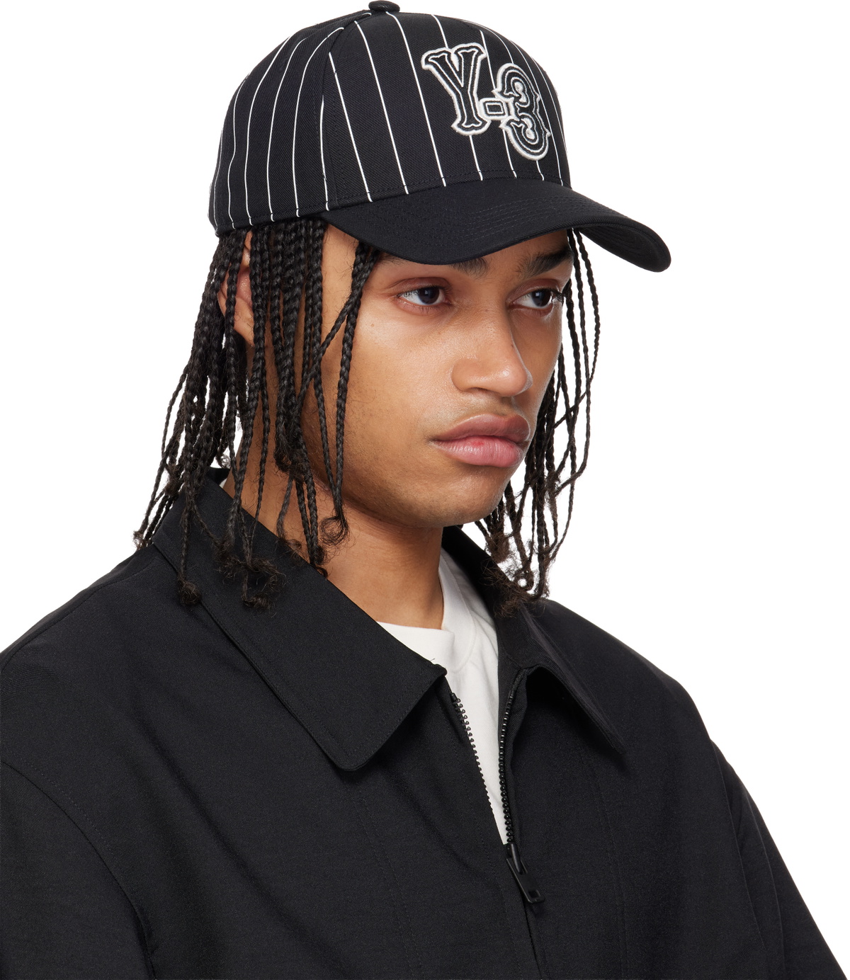 Y-3 Black Pinstripe Cap