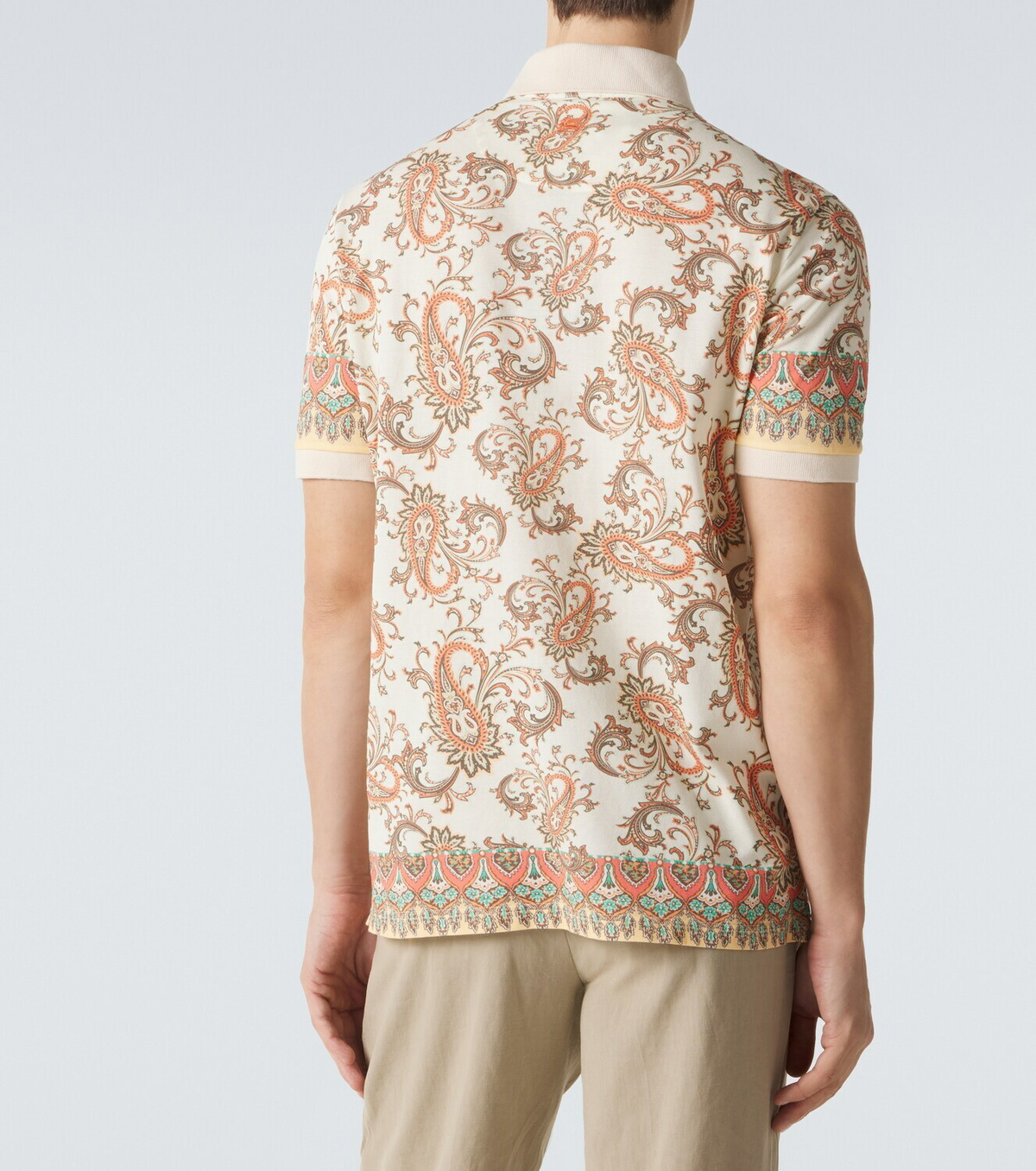 Etro Paisley cotton piqué polo shirt