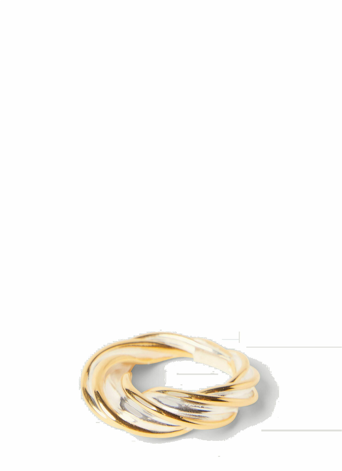 Photo: Bottega Veneta - Pillar Twisted Ring in Gold