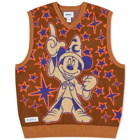 Butter Goods Men's x Disney Starry Skies Knitted Vest in Brown