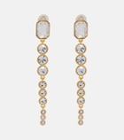 Oscar de la Renta Crystal-embellished clip-on earrings