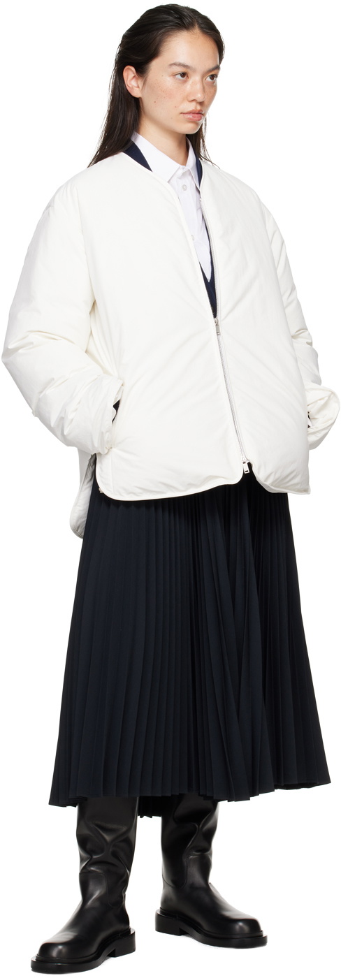 Jil Sander White Vented Down Jacket