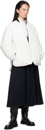 Jil Sander White Vented Down Jacket
