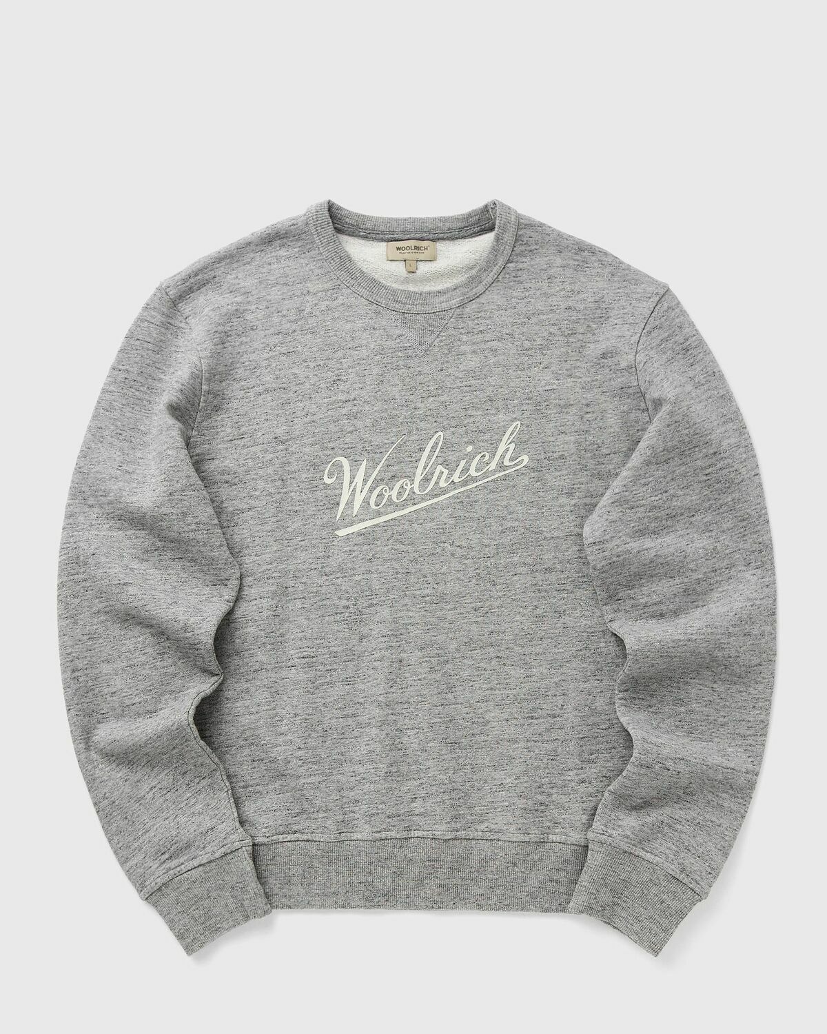 WOOLRICH MOULINE CREWNECK Grey Mens Sweatshirt