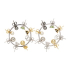 Dheygere Silver Wheel Hoop Earrings